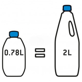2 - Aqua Kem Blue 0,78 litros de líquido de água preta para banheiro químico campista